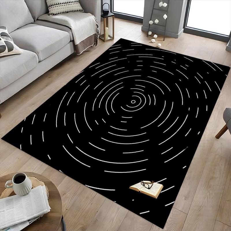 1PC Circles Lines Anti-slip carpet, suitable for Office, bedroomand playrooms. It can also be used as a sofa footrest cover-W29