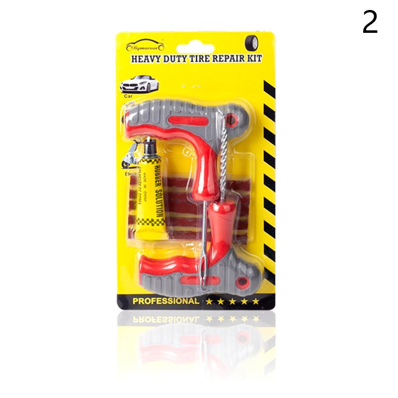 

Комплект для ремонта шин для автомобилей, велосипедов, грузовиков, мотоциклов, набор инструментов для шипования, заглушка для прокола бескамерной шины, заплатка для прокола, клей, аксессуары для гаражных инструментов