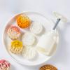 Mooncake Mould Hand Press Stamps Easy Demolding Hand-pressed Cake Molds for Kitchen Baking Room Hotel