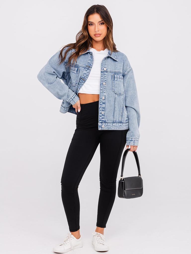 European-American Retro Loose Women's Denim Jacket for Spring and Autumn