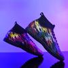 Männer Fußball Stiefel Lange Spikes Hohe Knöchel Fußball Schuhe TF Outdoor Gras Stollen Fußball Stiefel Training Sport Fußball Schuhe