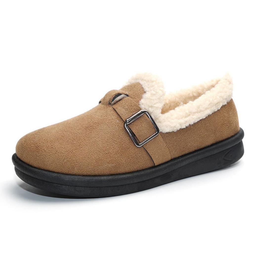 Winter Cotton Shoes for Women, Retro Boken Cotton Boots with Thick Velvet Snow Boots for Women