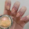 1Pcs Chrome Light Champagne Gold Nail Powder Magic Mirror Aurora Fine Nail Rubbing Dust Super Bright Maincure Pigment Decor 0.3