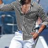 Fashion Lapel Shirt Striped Plaid Blue Green Shirt Tiger Totem Black White HD Pattern Cuban Broken Collar Fashion Popular