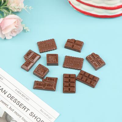 10Pcs Dollhouse Miniature Chocolate Snacks Candy Box Pretend Play Food