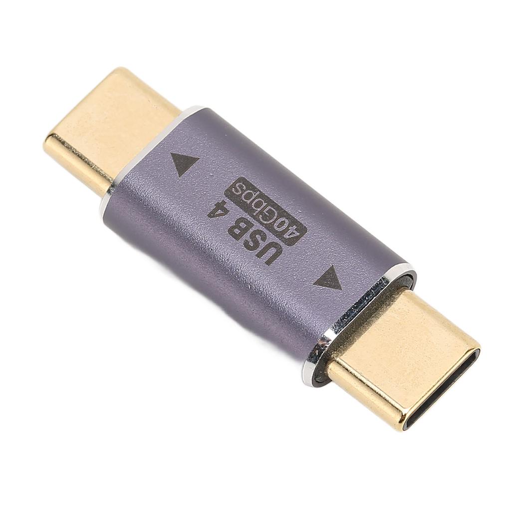 USB C Male to Male Adapter PD 100W 8K 40Gbps High Speed Charging HD Transmission Gold Plated Type C
