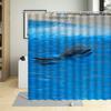 Ocean Sea Animal Dolphin Fish Waterproof Shower Curtain Creative Deep Sea Child Bathroom Decor Screen With Hooks Curtains Set