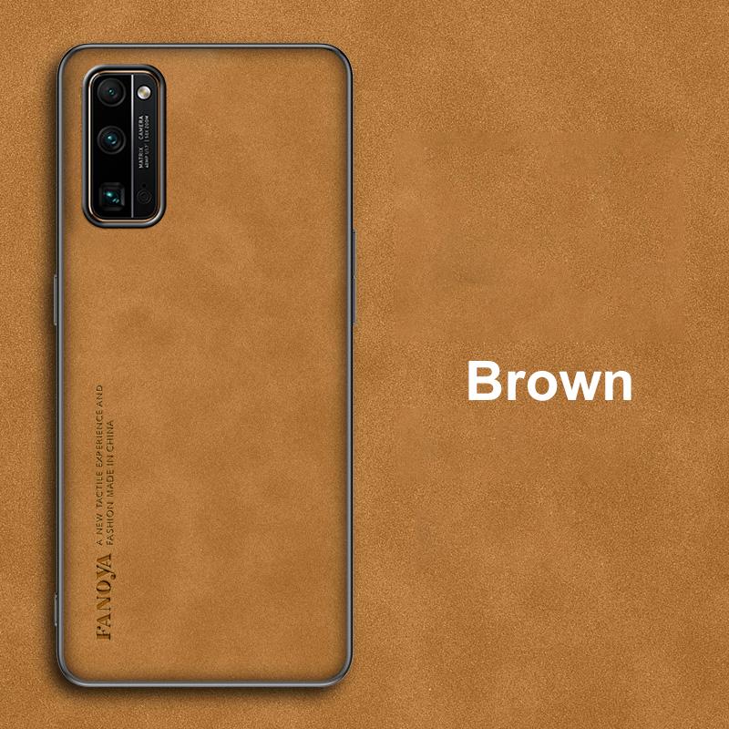 

Розкішний чохол з PU шкіри для Honor 30 Pro Plus Чохол Матовий захист ТПУ Силіконовий чохол для телефону для Honor 30S 30i View 30 Pro Coque Honor View 30 Pro коричневий