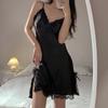 Vintage Women Sexy Lace Silk Night Dress Sleepwear Lingerie Satin Nightdress