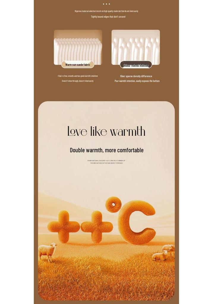 Luxury Warm Fleece Lambswool Double-sided Blanket for Home or Office