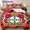 Bayer 04 Leverkusen Pattern Bedding Quilt Set Quilt Cover Pillowcase Home Decoration Birthday Gift (1 * Duvet Cover + 2 * Pillowcase, Without Core)