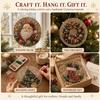 Christmas Pearl Suncatcher Kit, Diy Craft Pre-Assembled Metal Chain, Acrylic Round Board With Lace