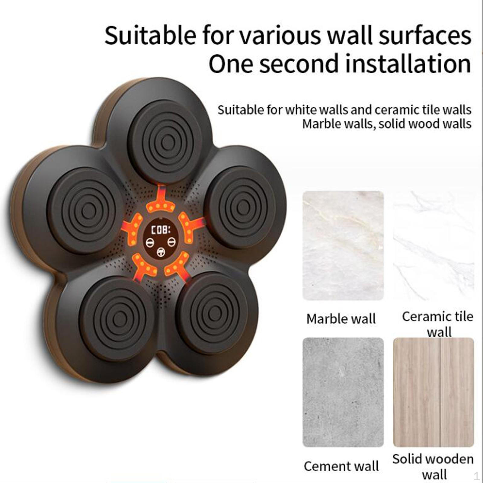 Boxing Machine with Gloves, Trainer Wall Mounted, Exercise Punching Pad Electronic Style B