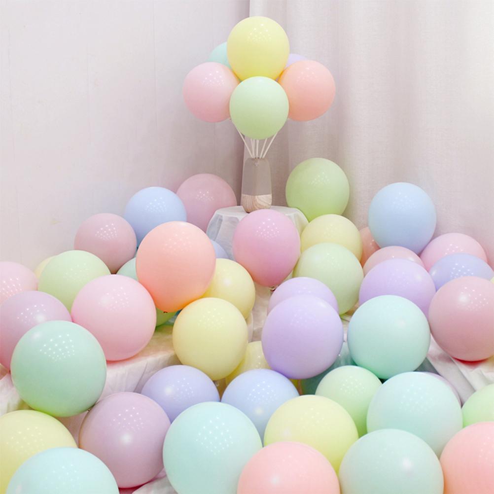100 ks mix barev 10 palcových latexových balónků ve tvaru makronky, pro miminka, narozeninové události, párty, svatby, oslavy narozenin