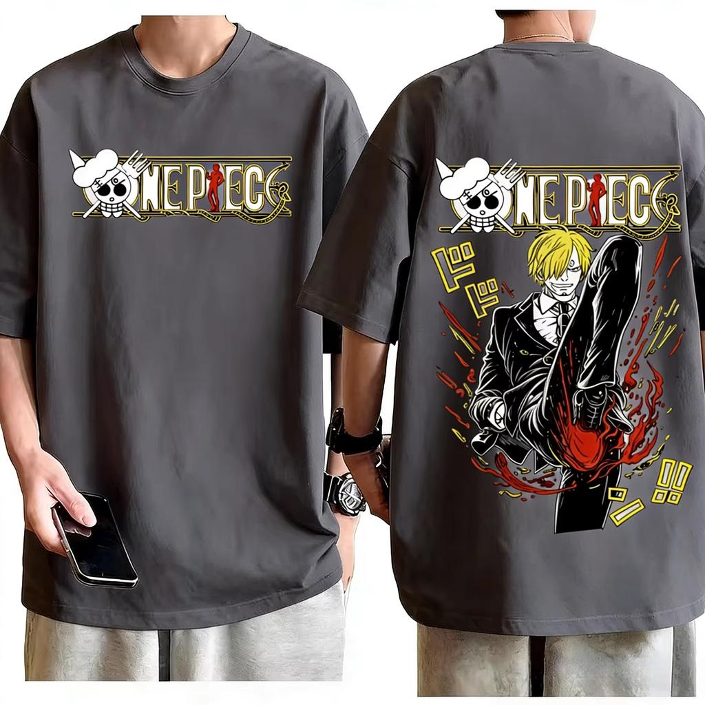 2026 One Piece Sanji Graphic Unisex Summer New Arrival Hip‑Hop Streetwear Y2K Oversized Casual Family Matching Top Women And Men T-shirt