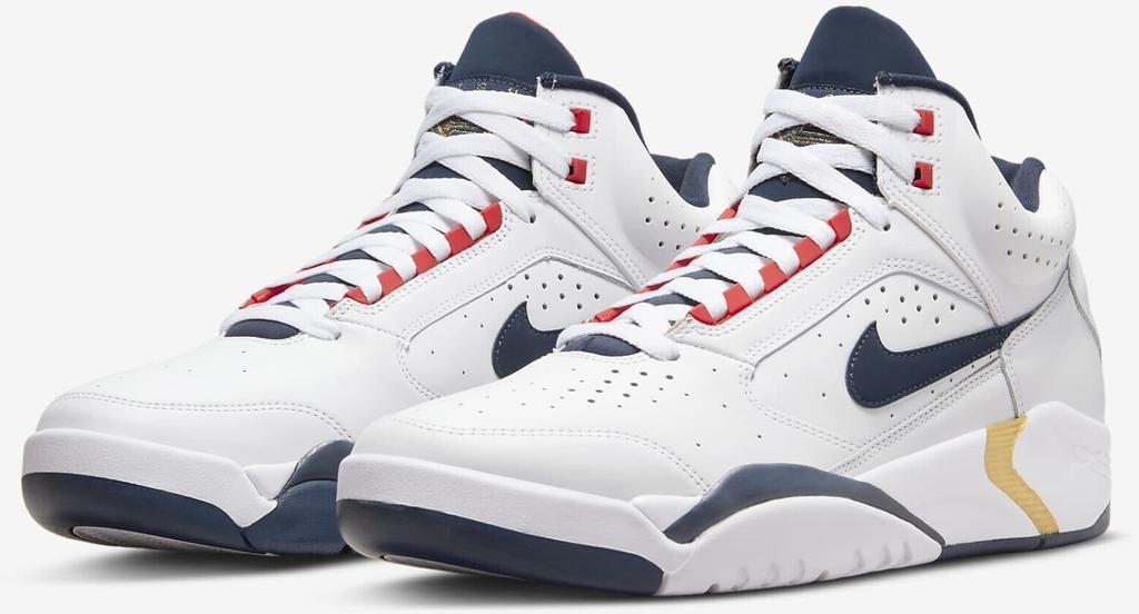 Sneakers Nike Air Flight Lite Mid White/ University Red/ Metallic Gold/ Midnight Navy