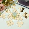 100 Mini Square Acrylic Mirror Wall Stickers - DIY Self-Adhesive Decor for Bedroom and Living Room