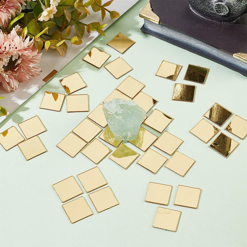 100 Mini Square Acrylic Mirror Wall Stickers - DIY Self-Adhesive Decor for Bedroom and Living Room