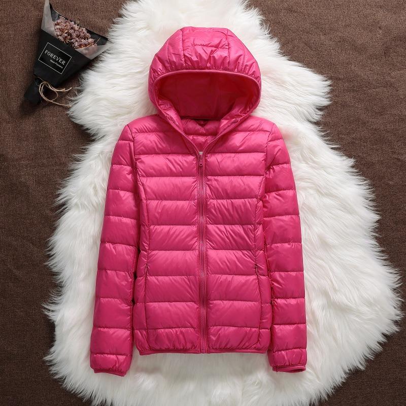 Down Jacket Women Coat Autumn Winter Jackets for Warm Quilted Parka Ladies and Light  Female Ultralight Hooded