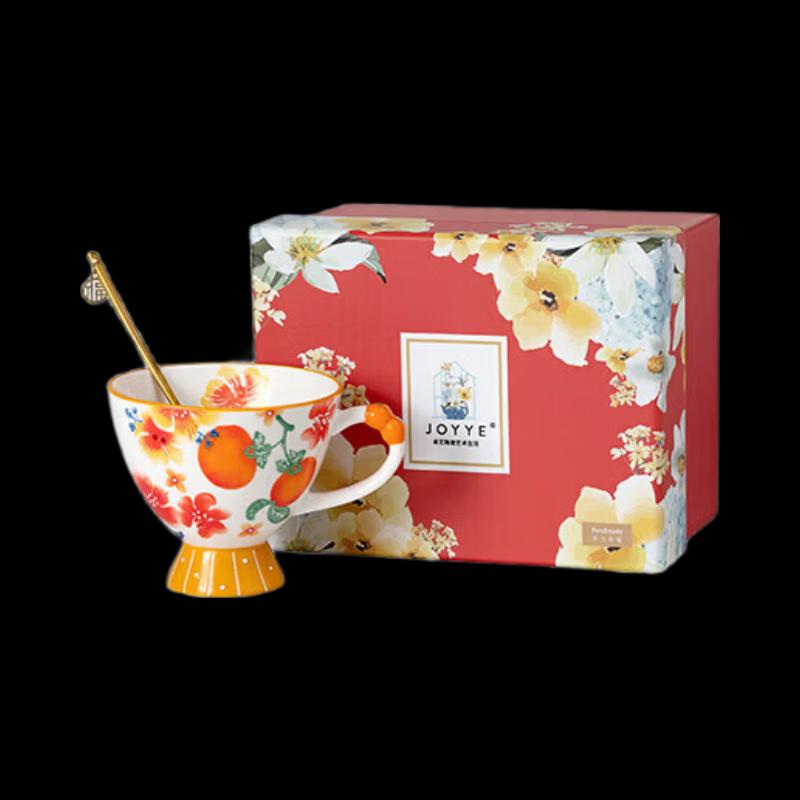 JOYYE Hand-Painted Ceramic Mug Set