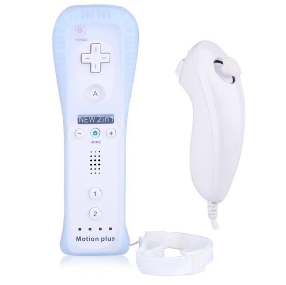 2-In-1 Wii Gaming Command Set Wireless Left Right Manipulator Built-In Motion Accelerator Sensor Handheld Game Control Gear