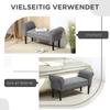 Soft Upholstered Bed Bench, 102x36x51 cm, Grey