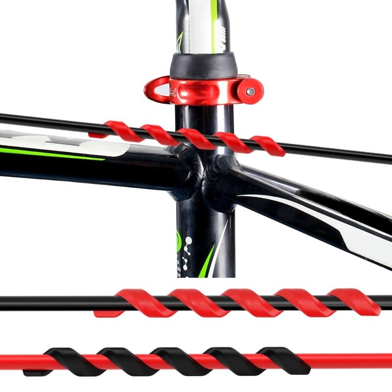 5Pcs Elastic Bike Cable Protective Sleeves Housing Covers Protectors Easy to Install & Remove Suitable for Most Bicycles