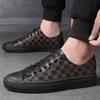 Guangzhou light luxury men's shoes fashion trendy brand printing simple and versatile casual shoes men's cowhide board shoes breathable and comfortab