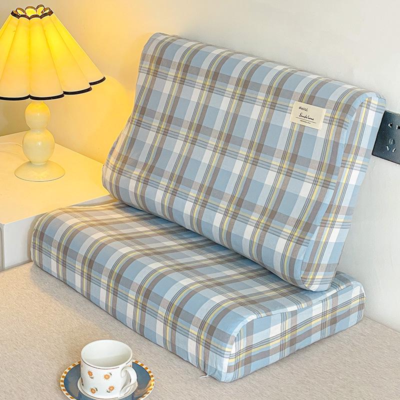 Latex Memory Pillow with Cotton Pillowcase for Children, 50x30cm, Washable, Four Seasons Use, Pillowcase 60x40cm.