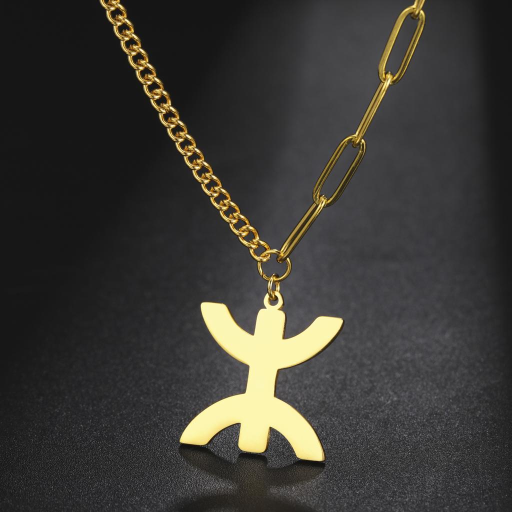 LIKGREAT Afrika Amazigh Buchstabe Halskette Für Frauen Yaz Berber Symbol Kabylischer Stil Ethnisch Berber Schmuck Spirituelles Geschenk