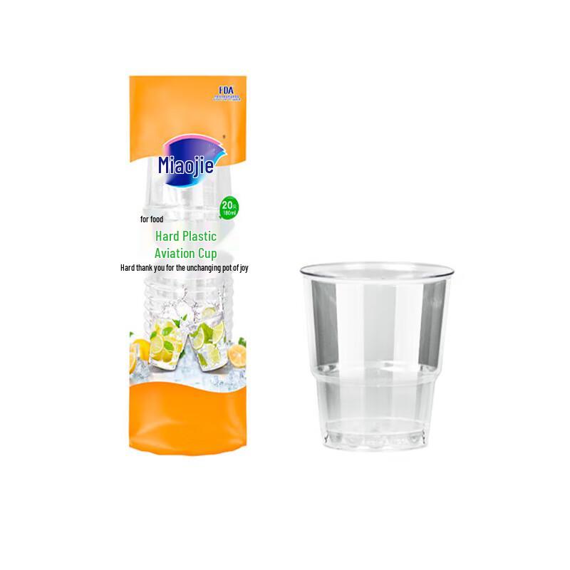 Miaojie 180ml High-Temperature Disposable Plastic Cups, 250 Count