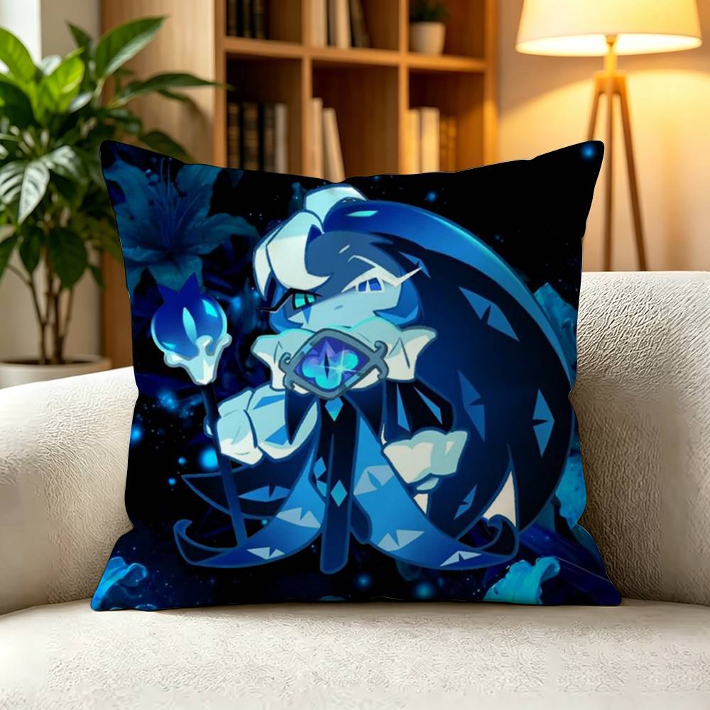 Shadow Milk Cookie Cookie Run Kingdom Dark Jester Game Pillow Case Square DoubleSided Sofa Cushion Cover Bedroom Bedside Pillow