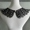 Elegant Lace Collar with Pearls Fashionable Women Collar Retros Neck Accessory for Fashionable Women