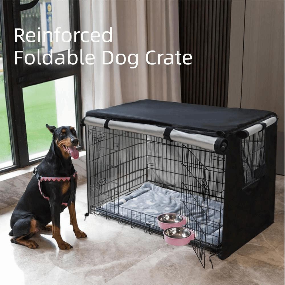 Oxford Cloth Dog Cage Cover Thickened Warm Rainproof Case Wire Crate Sun Covers  Wire Cages