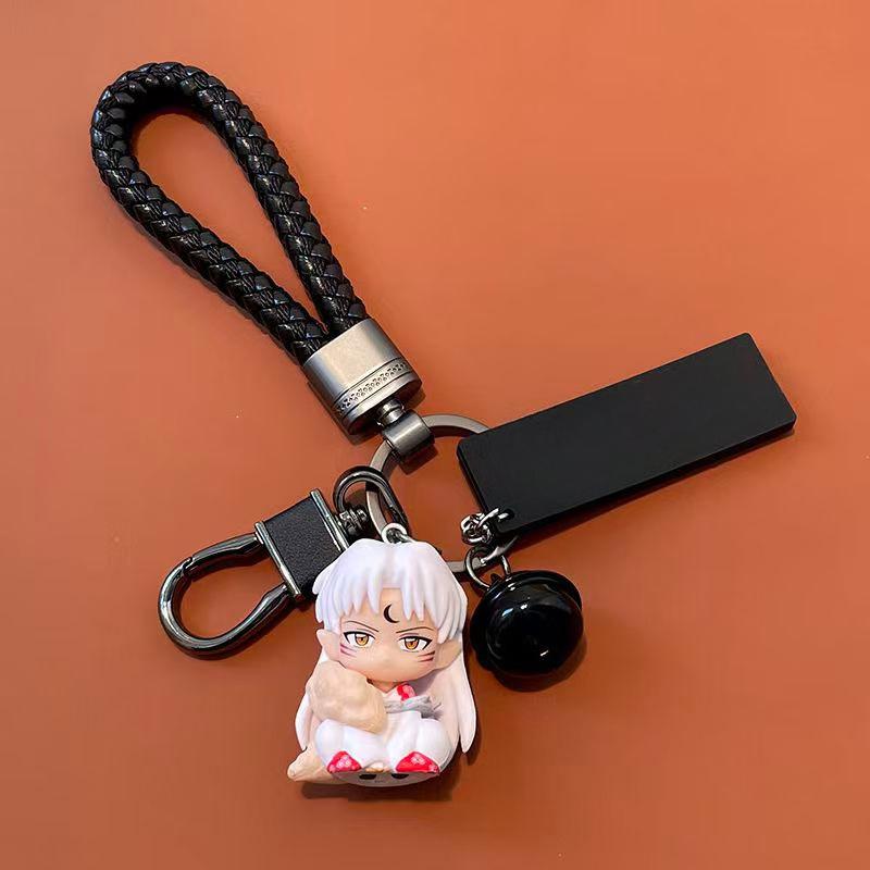 New Q Version Inuyasha Anime Keychain Cute Car Accessories Unisex Bag Charm