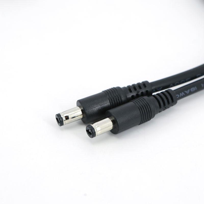 10pcs DC 1 male to 2 male 5.5*2.1mm Connector 3 way male Power Splitter Cable Power Supply Adapter Extension 30CM 18awg 10A