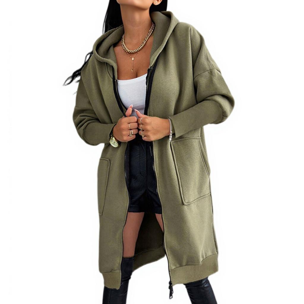 Women's Fashion Casual Solid-color Long-sleeved Cardigan Jacket