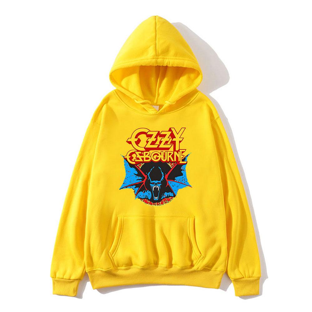 Ozzy Osbourne Hoodies Langärmliges Weiches Vintage/Retro Sweatshirt Cartoon-Druck Damen/Herren Kleidung Moletom Hombre