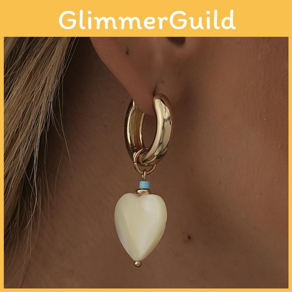 Heartshaped Retro Earrings For Women Elegant Geometric Copper Design