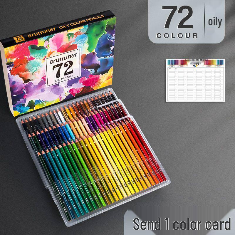 Krasner Oil-Based Water-Soluble Colored Pencils Set - 72/120/180 Colors for Student Art Drawing.