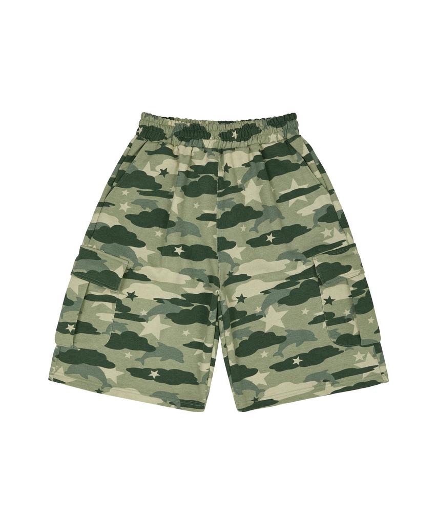 WAIKEI Cargo Bermuda Sweatpants Camo