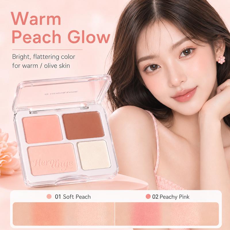 Xinxin love blush, high gloss, natural nude makeup, facial brightening, swelling, and repairing all-in-one disc