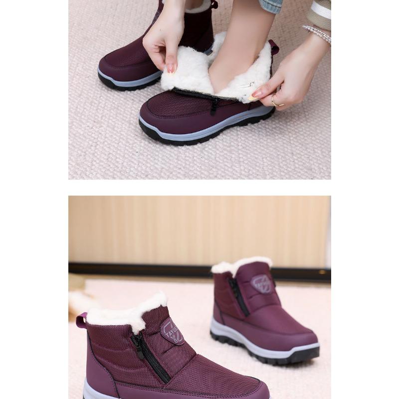 ShoesWomen's New Fleece and Thickened Warm Snow Boots for Women's Winter Casual Fashion Non-slip Women's Cotton Shoes for Comfortable Mom Shoes