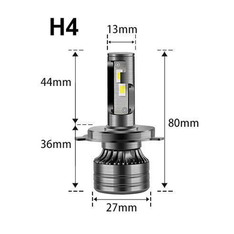 2Pcs LED Car Headlight H4 H7 H1 H8 H9 H11 9005 9006 HB4 6000K 50000LM Auto LED Lamp
