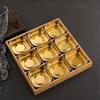Jiugongge Tableware Commercial  Pot Barbecue Shop Beef and Vegetable Platter Bamboo and Wood Tray Grid Plate