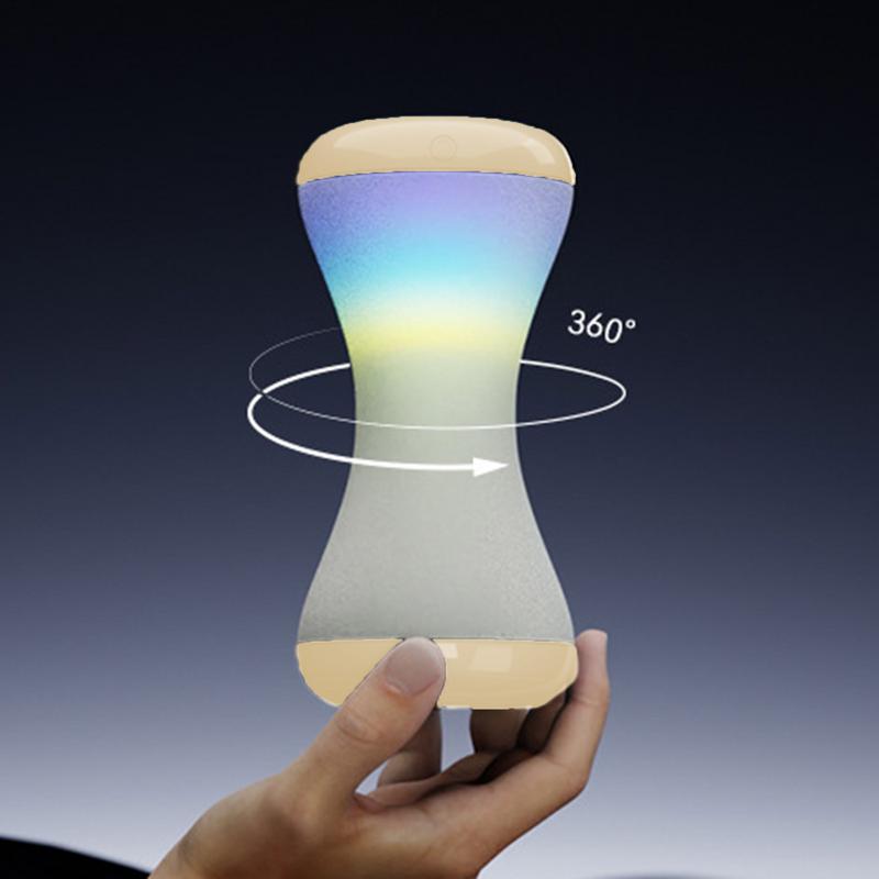 

LED Bedside Lamp Colorful Nightlight For Kids Rechargeable Sleep Light Funny Home Improvement Tool For Bedroom Bathroom Living рожевий