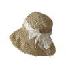 Summer beach hat lace straw hat women's small fresh sunscreen hat sunshade travel vacation foldable sun hat