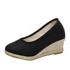 Wedges Woman Spring Summer Espadrilles Women Casual Slip-On Loafers Heeled Shoes Comfort Shallow Pumps Footwear