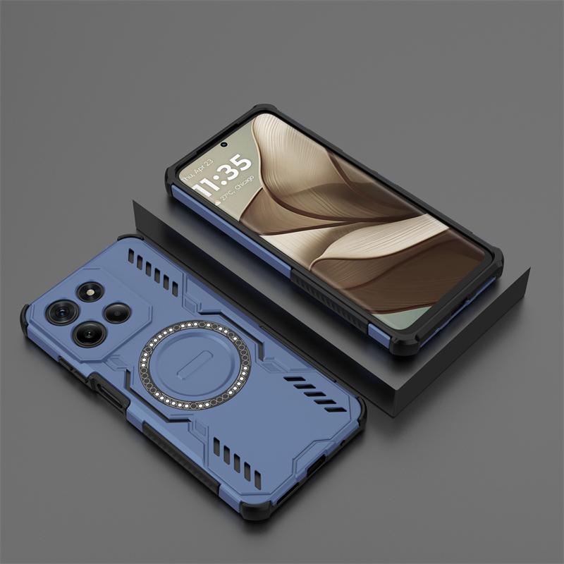 Für Motorola Moto G15 Hülle Für Moto G15 Stoßfest Magnetische Adsorption Kabelloses Laden Rückseite Für Moto G15 Hülle 6,72 Zoll