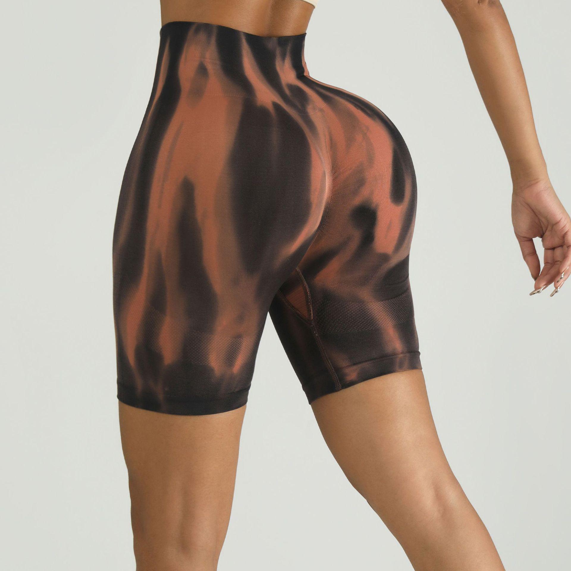 Женские Градиентные Аврора Йога Шорты - Подтягивающие Ягодицы, Быстросохнущие, Трехчетвертные Фитнес-Штаны Medium